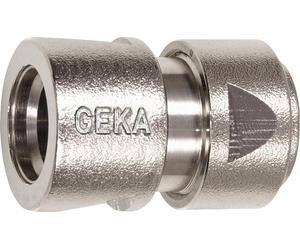 GEKA plus pièce de tuyau "système enfichable" ; 1/2" - 13mm MS Ni avec écrou de serrage