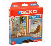 Geko Joint adhésif caoutchouc profil en P 940003 – 6 m, 9 x 5,5 mm, 8 ans, Marron