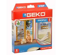 Geko 940009 Joint Joint de porte/fenêtre"I de profil de Joint d'étanchéité pour portes et fenêtres et découpables autocollantes, L : 6 M, Largeur x Hauteur : 9 x 3 mm, longue durée de 5 An, marron