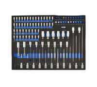 GEKO Douille pour prise - rallonges et embouts, lot de 102 pièces G10833B