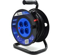 GEKO Rallonge électrique sur enrouleur, 4 prises, 25 m, 3 x 1,0 mm² G17500