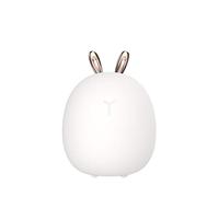Gel silice Veilleuse, Lumière naturelle et lumière chaude deux couleurs Luminosité de troisième vitesse, Ultra petit volume, Convient pour chambre, salle de bain, bureau (Rabbit)