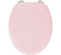 GELCO DESIGN Abattant WC Dolce - Charnières inox - Bois moulé - Rose crystal