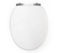 GELCO DESIGN Abattant WC - MDF - Blanc - Mécanisme Magnétique à Fermeture Douce