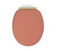 Gelco Design Abattant WC Rond en MDF Terracota Déclipsable Soft Close