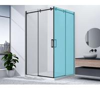 Gelco Dragon - Porte de douche 100x200 cm, noir/verre transparent GD4210B