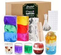 Gelée de Cire Colorée pour Fabrication de Bougies DIY - Kit de 9 Cires Gel Non Toxiques et Parfumées, Combustion Lente, Décoration Maison, Loisirs Créatifs & Cadeaux