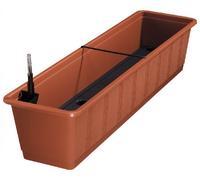 geli Thermo Plastic Aqua Green Plus Jardinière avec système d'irrigation et indicateur de niveau d'eau 100 cm Orange 06