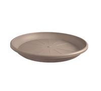 Geli Thermo Plastic Cylindro Soucoupe ronde en plastique pour pot de fleurs 21 cm taupe 40