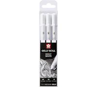 Gelly Roll Basic White Gel Ink Pen Set Of 3, Assorted Sizes Opaque Pens For Decoration, Lettering And Diy