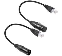 GELRHONR Câble adaptateur xlr vers rj45 mâle 3 broches, câble d'extension de connecteur réseau xlr femelle vers rj45 utiliser cat5 ethernet pour contrôleur dmx-con série-1,1ft