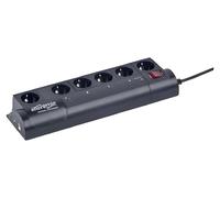 Gembird EnerGenie EG-PMS2 - Unité dede puissance - CA 250 V - 2500 Watt - USB - Ports de sortie : 6 - Allemagne - noir (EG-PMS2)