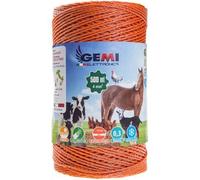 Gemi Elettronica FIL DE CLÔTURE ÉLECTRIQUE clôture électrifiée 500 MT 4 mm² pour animaux chevaux chiens sangliers vaches porcs poules
