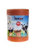 Gemi Fil pour Clôture Électrique avec Conducteurs Galvanisés pour Animaux et Protection Anti-Sanglier 1000 m 2,2 mm²
