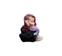 Gemmia Figurine de sirène de fée de Jardin Miniature- Écoutez la sirène sur Le récif