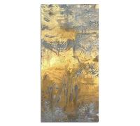 GEMMII Image sur Toile XXL Peinture sur toile abstraite moderne en feuille d'or, impression d'art mural, image adaptée à la décoration du salon, affiche 50x100 cm sans cadre