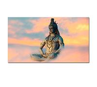 GEMMII Impressions sur Toile Indian Art Religieux Bouddha Figure Shiva Seigneur Peinture Psychédélique Affiche Moderne Photo pour La Maison Décoration Murale 50x80cm Sans Cadre