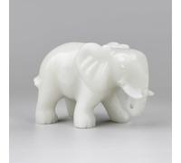 gemshan Figurine éléphant collection jade mignon ornement statue animal collection