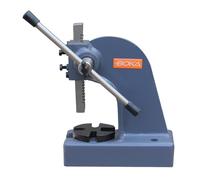 GEMTO Presse à mandrin rotatif 0,5 tonnes - Presse à crémaillère avec plaque de base réglable sur 4 positions, en fonte, 80 mm de hauteur, presse à orteils, haute performance AP-1/2