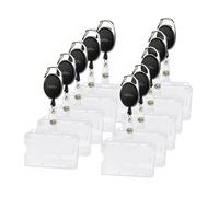General Office 10 porte-badges avec clip de fixation et enrouleur - Noir