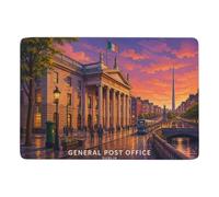 General Post Office Dublin at Sunset Tapis à Poils Courts 150 x 100 cm | Tapis antidérapant pour la déco de Noël, avec poils courts; pour chambre
