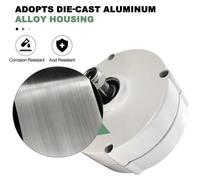 Générateur à aimants permanents - Éolienne 1000 W - Sans réducteur - 12 V - Basse vitesse de rotation 500 tr/min - Avec socle - Alliage d'aluminium, blanc