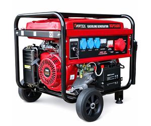 Générateur à essence de 5,5 kW, groupe électrogène de secours 230 V / 400 V triphasé avec régulateur automatique de tension (AVR) et bobinage en cuivre, pour la maison ou le chantier