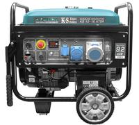 Générateur à essence KS 12-1E ATSR puissance maximale 9200W, moteur EURO V, possibilité de connecter ATS, démarrage manuel/électrique, prises 1x63A, 1x32A, 1x16A (230V), écran LED, kit de transport