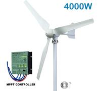 Générateur à turbine éolienne, source d'énergie renouvelable, fonctionnement silencieux, avecMPPT-a, 4000W-a, 24V