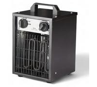 Générateur d'air chaud électrique d'une puissance de 2 kW pour le chauffage des pièces, hauteur 35 cm, largeur 25 cm, poids 3,8 kg