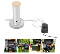 Générateur de fumée à froid électrique - Générateur de fumée pour barbecue et fumoir - Acier inoxydable - Réservoir de 1,7 l - Débit d'air de 3,5 l/min - Prise européenne 220-240 V - Argent