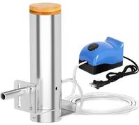 Générateur de fumée à froid pour barbecue - Accessoires pour fumoir à granulés - Pour barbecue et fumage à froid - Intensité de fumée réglable - Gris