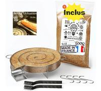 Générateur de fumée à froid pour four à fumer + 2,5 litres de copeaux de hêtre + 4 crochets + 2 brosses