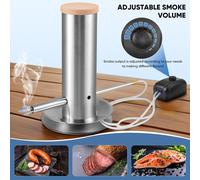 Générateur de fumée - Appareil de fumage pour barbecue - En acier inoxydable - Pour sciure de bois - Idéal pour fumer du fromage, du saumon et du bacon - Couleur : blanc