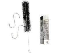 Générateur de Fumée BBQ en Acier Inoxydable FONGWAN Boîte Fumeur Barbecue avec Crochet et Brosse, Hexagone 6in G