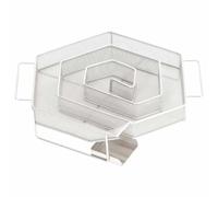 Générateur de fumée froide à 6 côtés en acier inoxydable 304 22,5 cm, fumoir compact, accessoire pour poisson, viande, légumes, polyvalent avec goût fumé longue durée