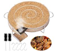 Générateur de Fumée Froide Ronde, Générateur de Fumée Froide pour Fumoir, Générateur de Fumée Froide en Acier Inoxydable, Fumoir a Froid pour Fumoir Fumage Viande Poisson Grille Barbecue
