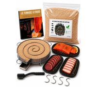 Générateur de fumée froide/serpentin avec 2,5 kg de bois de hêtre et accessoires