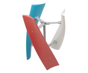 Générateur de vent vertical 12 V 400 W, Électromagnétisme Générateur d'éoliennes Verticales, IP67 Feuilles tricolores Lames axe Vertical triphasé Moulin à Vent avec contrôleur de Charge