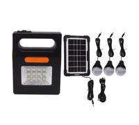Générateur d'énergie solaire portable, kit d'éclairage solaire avec lampe torche LED et chargeur USB pour le camping, les situations d'urgence et