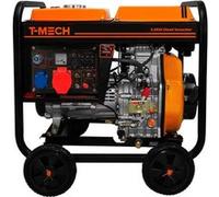 Générateur diesel 5 kVA, modèle ouvert, groupe électrogène, groupe électrogène de secours, 10 ch, 230/400 V, 6,3 kW triphasé, démarrage électrique, sortie WS/GS, revêtement par poudrage, réservoir de