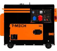 Générateur diesel 6,5 kVA, silencieux, triphasé, 230 V, 6 500 W, moteur 13 ch, 400 V, démarrage électrique, alimentation de secours, châssis en acier thermolaqué, réservoir de 20 L, outils et trémie