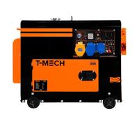 Générateur Diesel Silencieux Monophasé Groupe Életrogène Urgence Chantier Construction Panne d'Électricité 230V 6 kVA 16 h 30 Utilisation Continue ATS Intégré [Clés Démarrage & Entonnoir INCLUS]