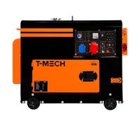 Générateur Diesel Silencieux Triphasé Groupe Életrogène Urgence Chantier Construction Panne d'Électricité 400V 6,5 kVA 16 h 30 Utilisation Continue ATS Intégré [Clés Démarrage & Entonnoir INCLUS]