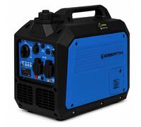 Générateur d'inversion EBERTH 3500 Watts, silencieux, groupe électrogène de secours, moteur essence 4 temps, générateur électrique 2 prises 230V Schuko, connecteur 12V et USB