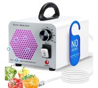 Générateur d'ozone 2 en 1, 60 000 mg/h. Appareil de production d'ozone, purificateur d'air avec modes eau et air. Neutralisateur d'odeurs à base d'ozone, avec minuterie de 120 minutes. Ozongénérateur 