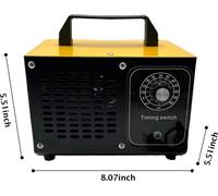 Générateur d'ozone 60 g/h - Purificateur d'air - Pour usage domestique et industriel - Minuterie 0–60 minutes - 120 W, 220–240 V - Élimine le formaldéhyde, la fumée et les odeurs d'animaux - Portable