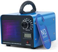 Générateur d'ozone 60000 mg, appareil avec indicateur de température et d'humidité. Purificateur d'air à ozone avec minuterie de 120 minutes, idéal pour voiture, appartement, pièce, élimination des od