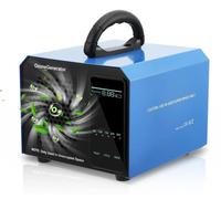 Générateur d'ozone et purificateur d'air - Écran numérique - 60 000 mg/h d'ozone - Minuterie pour une pièce de 300 m² - 220 V, 25 W - Bleu