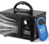 Générateur d'ozone - Machine à ozone professionnelle - 60 000 mg/h - Élimination des odeurs - Pour voiture, maison, fumée, animaux domestiques - Noir